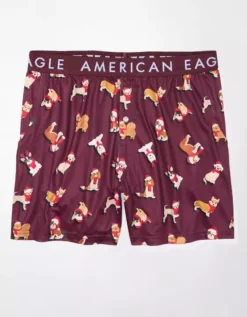AEO Christmas Dogs Ultra Soft Pocket Boxer Short -Aerie Fashion Shop 1237 3702 613 f