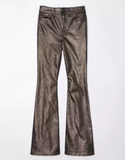 AE Stretch Glitter Super High-Waisted Flare Pant -Aerie Fashion Shop 1325 5055 013 f
