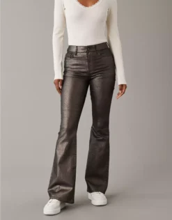 AE Stretch Glitter Super High-Waisted Flare Pant