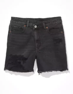 AE Denim Highest Waist Baggy Short 5 AE Denim Highest Waist Baggy Short -Aerie Fashion Shop 1334 7429 001 f