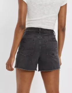 AE Denim Highest Waist Baggy Short 4 AE Denim Highest Waist Baggy Short -Aerie Fashion Shop 1334 7429 001 ob