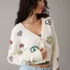 AE Icon Patch Cropped Cardigan