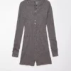AE Long-Sleeve Knit Henley Onesie