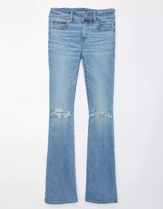 AE Stretch Low-Rise Ripped Kick Bootcut Jean 3 AE Stretch Low-Rise Ripped Kick Bootcut Jean - Image 3