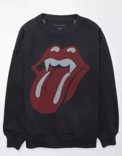 AE Oversized Halloween Rolling Stones Graphic Sweatshirt -Aerie Fashion Shop 1457 2021 167 f