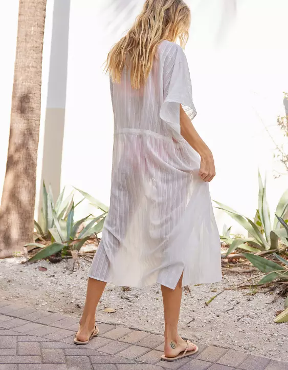 Aerie Front Tie Open Maxi Cape 2 Aerie Front Tie Open Maxi Cape - Image 2