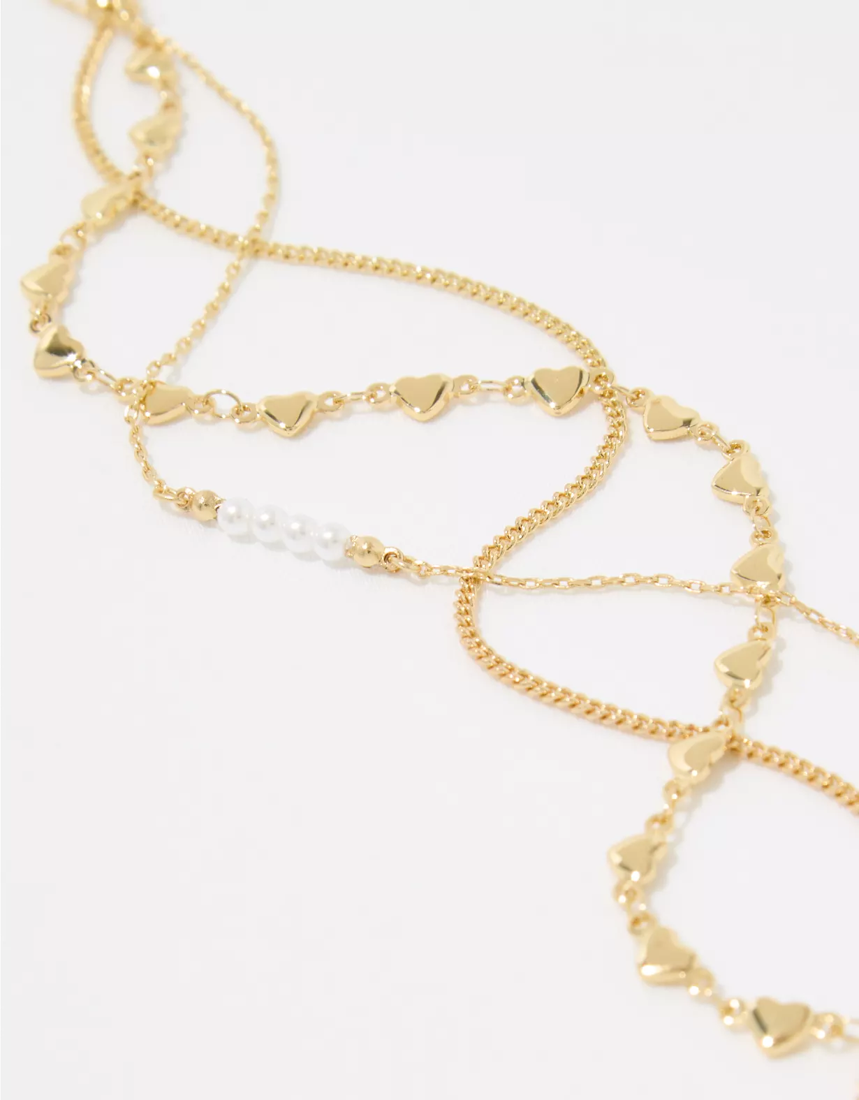 Aerie Dainty Heart And Pearl Necklace Pack 2 Aerie Dainty Heart And Pearl Necklace Pack - Image 2