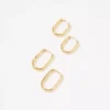 Aerie Chunky Paperclip Hoop Earring Pack