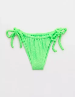 Aerie Lace Scrunchie Tie Cheekiest Bikini Bottom -Aerie Fashion Shop 1754 4646 707 f