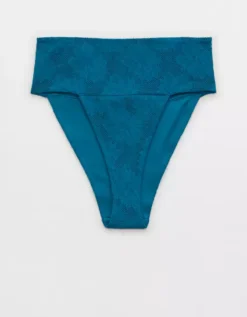 Aerie Lace Banded High Cut Cheeky Bikini Bottom -Aerie Fashion Shop 1754 4889 387 f