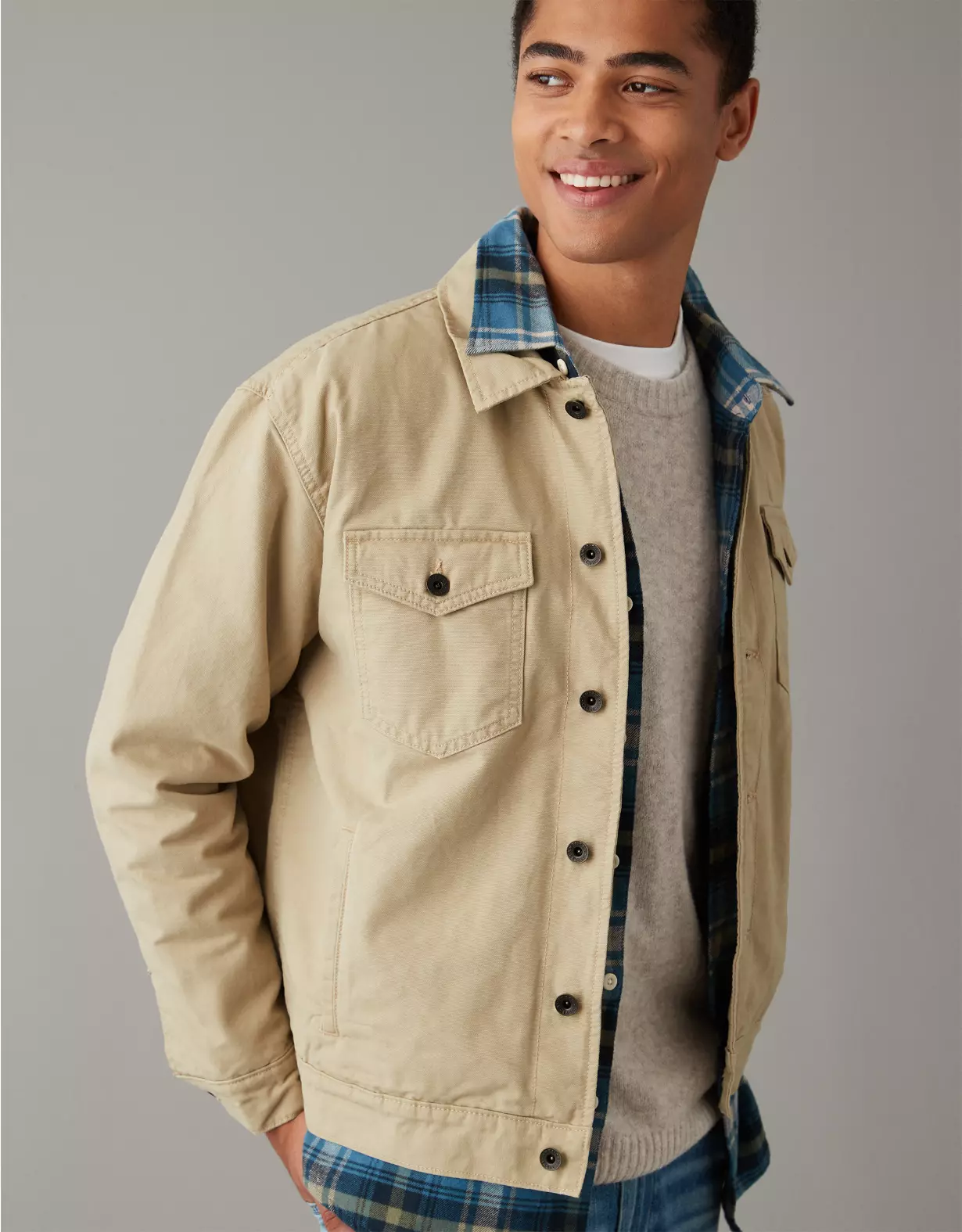 AE Canvas Trucker Jacket 1 AE Canvas Trucker Jacket