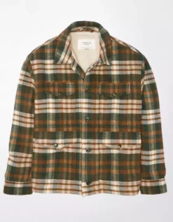 AE Plaid Button-Up Jacket -Aerie Fashion Shop 2101 1555 309 f