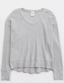 OFFLINE By Aerie Wow! Waffle Oversized T-Shirt -Aerie Fashion Shop 2162 1432 012 f