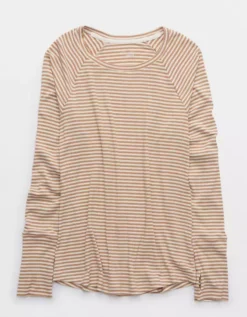 OFFLINE By Aerie Thumbs Up Ribbed Long Sleeve T-Shirt -Aerie Fashion Shop 2162 1529 158 f