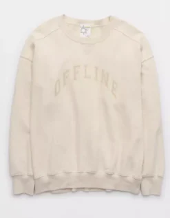 OFFLINE By Aerie Throw-Back Fleece Crewneck Sweatshirt 5 OFFLINE By Aerie Throw-Back Fleece Crewneck Sweatshirt -Aerie Fashion Shop 2164 1434 062 f