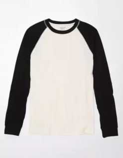 AE Super Soft Legend Raglan Long-Sleeve Thermal T-Shirt -Aerie Fashion Shop 2171 3541 001 f