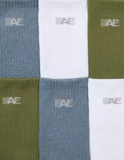 AE 24/7 Active Crew Sock 3-Pack -Aerie Fashion Shop 2227 7349 309 b