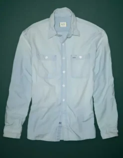 AE77 Premium Chambray Workshirt -Aerie Fashion Shop 2308 2418 401 f