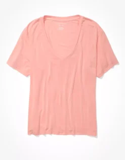 AE Oversized Soft & Sexy V-Neck T-Shirt -Aerie Fashion Shop 2370 7768 199 f