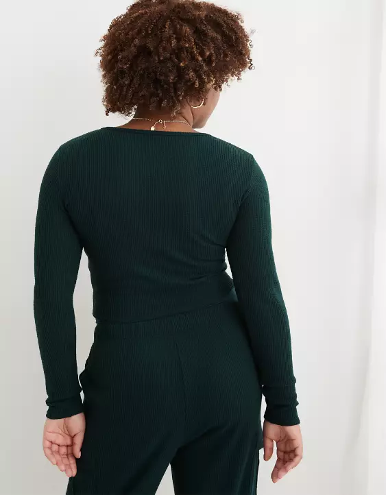 Aerie Waffle Wrap Top 3 Aerie Waffle Wrap Top - Image 3