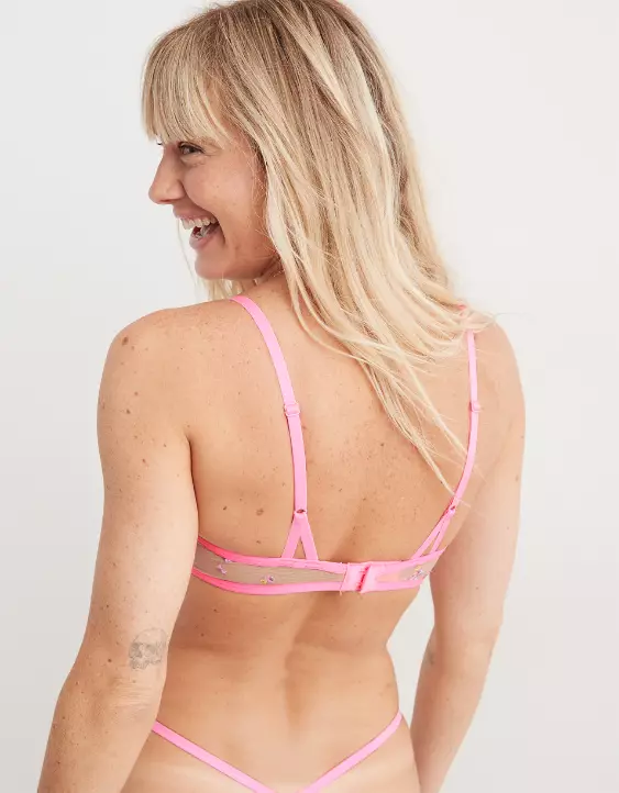 Aerie Show Off Embroidered Unlined Bra 2 Aerie Show Off Embroidered Unlined Bra - Image 2