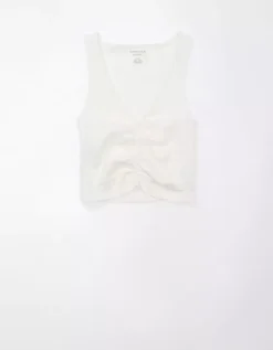 AE Cropped Cinch-Front Tank Top -Aerie Fashion Shop 3171 5659 100 f
