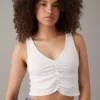 AE Cropped Cinch-Front Tank Top