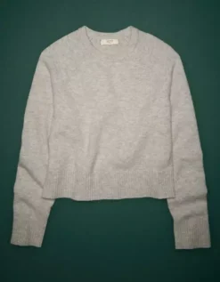 AE77 Premium Oversized Cropped Cashmere Sweater -Aerie Fashion Shop 3428 1042 020 f