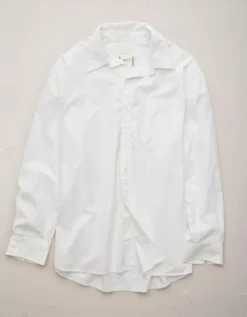 AE77 Premium Poplin Boyfriend Shirt -Aerie Fashion Shop 3428 5261 100 f