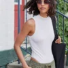 Aerie Sleeveless Mock-Neck Ribbed Bodysuit