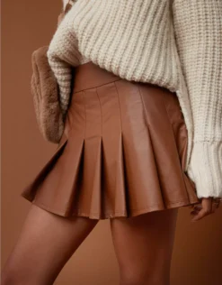 OFFLINE By Aerie Real Luxe Faux Leather Skort