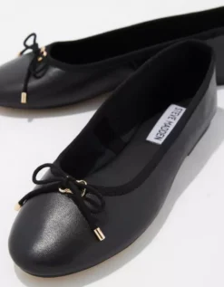 Steve Madden Women's Blossoms Black Leather Shoes -Aerie Fashion Shop 7410 6309 001 d1