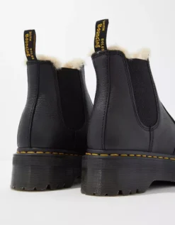 Dr. Martens Women's 2976 Faux Fur-Lined Platform Chelsea Boot -Aerie Fashion Shop 7411 5887 001 d1