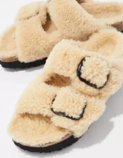 Birkenstock Women's Arizona Big Buckle Shearling Sandal -Aerie Fashion Shop 7413 5957 106 d1