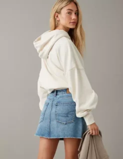 AE '90s High-Waisted Embellished Denim Mini Skirt 5 AE '90s High-Waisted Embellished Denim Mini Skirt -Aerie Fashion Shop 8332 4709 915 ob