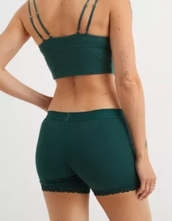 Aerie Superchill Cotton Cozy Lace Boyshort Underwear -Aerie Fashion Shop 8442 6945 788 ob