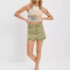 AE Super High-Waisted Lace Denim Mini Skirt