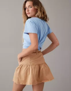 AE High-Waisted Drawstring Mini Skirt -Aerie Fashion Shop 9332 4675 212 ob