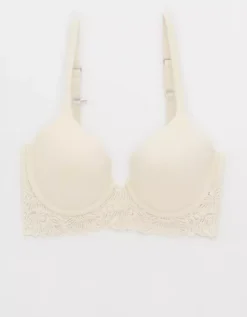 Aerie Sunnie Full Coverage Lightly Lined Bloom Lace Trim Bra -Aerie Fashion Shop 9793 5043 123 f